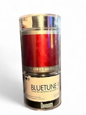 New Divoom Bluetune Solo Portable Bluetooth Speaker Metallic Red NIB Sealed 2013